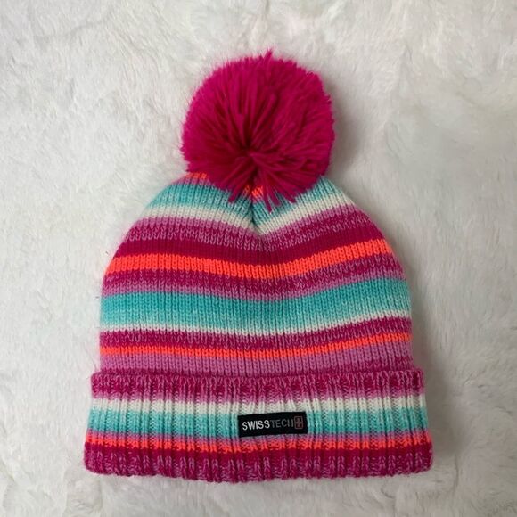 Girls SwissTech fleece lined hat - Picture 1 of 3